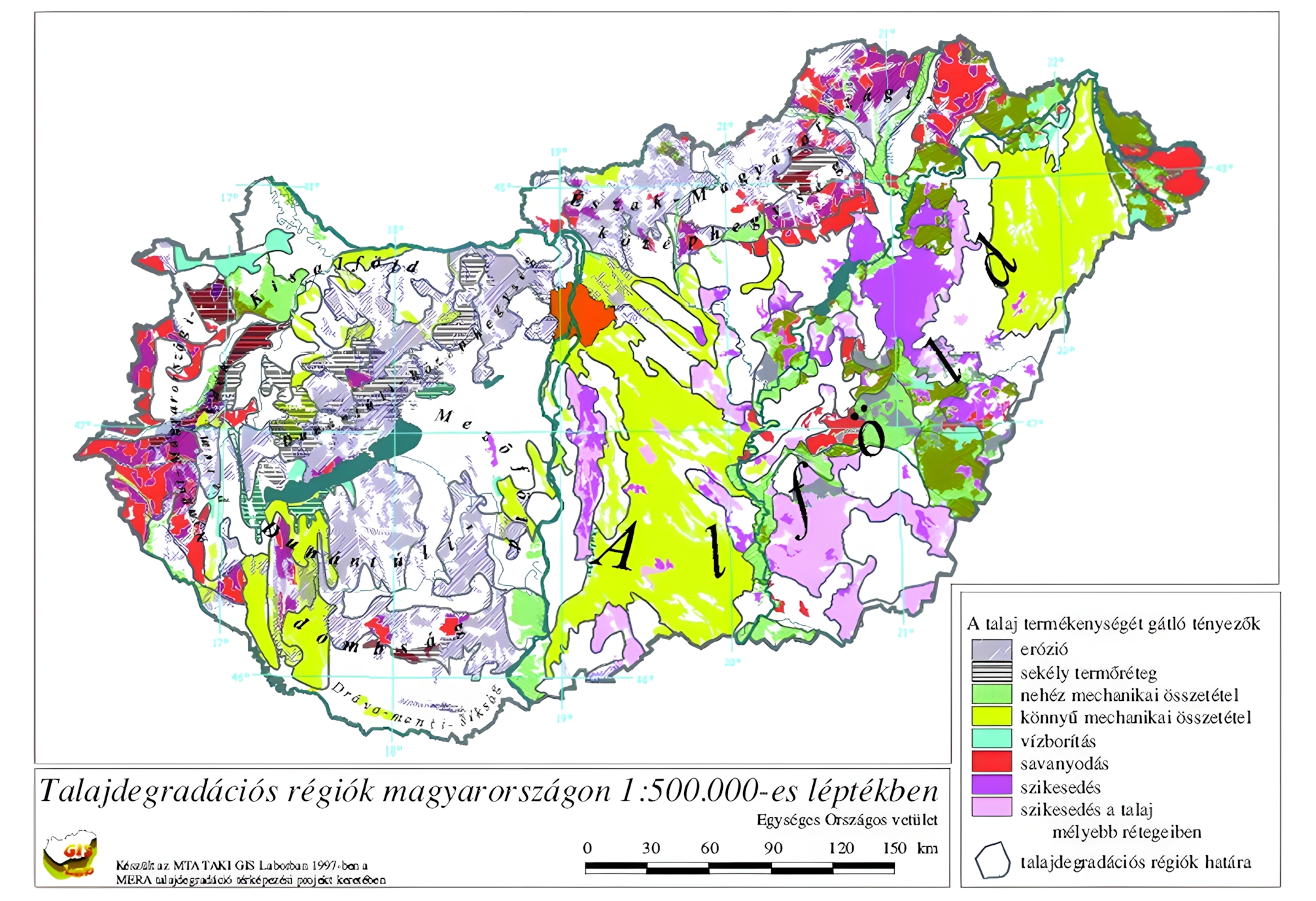 talajdegradációs régiók magyarországon